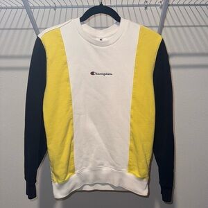 Champion Men’s Color Block Crew Neck Sweatshirt Size SMALL